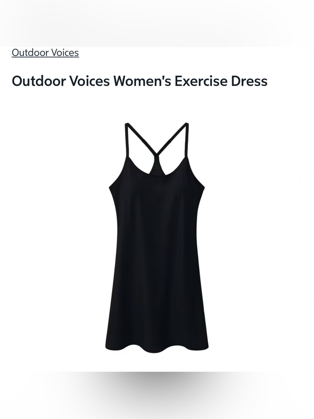 Outdoor Voices Women's Exercise Dress - size Small